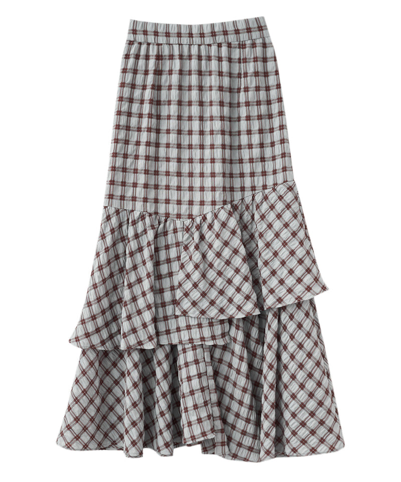 check asymmetrical skirt