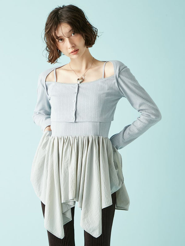 cardigan peplum top