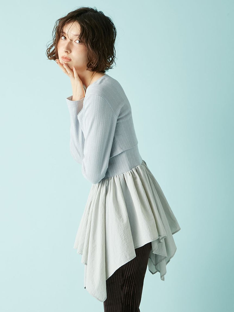cardigan peplum top
