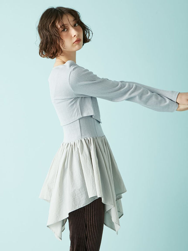 cardigan peplum top