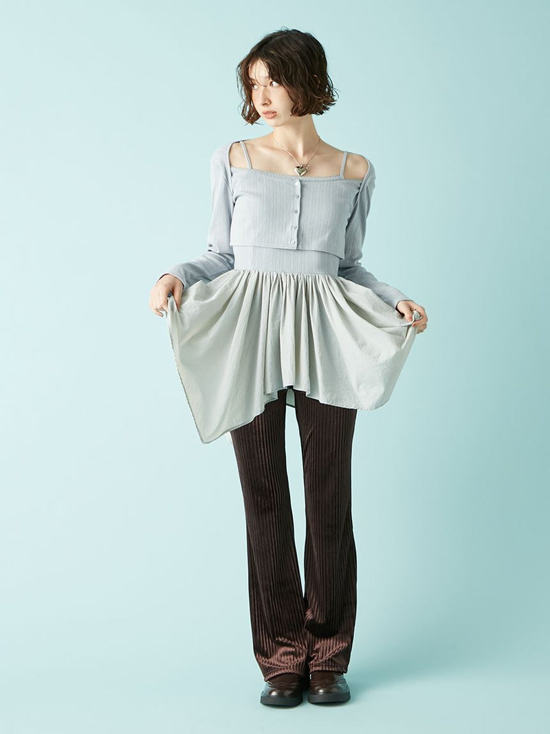 cardigan peplum top