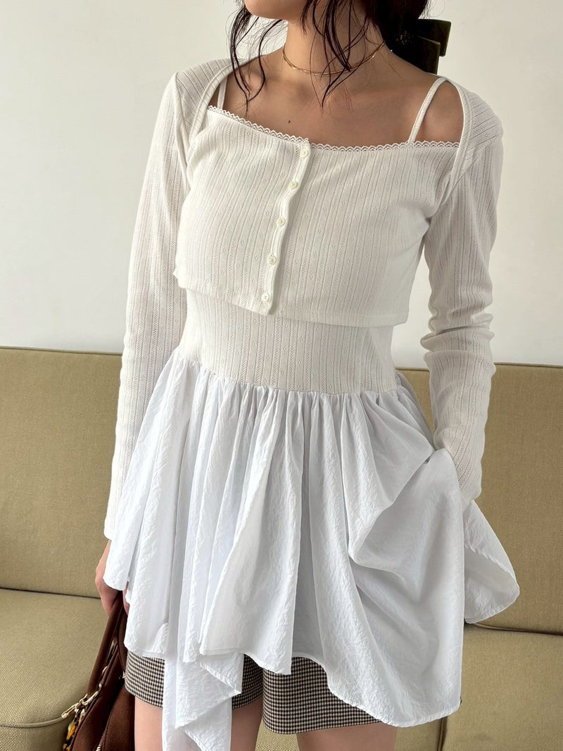 cardigan peplum top