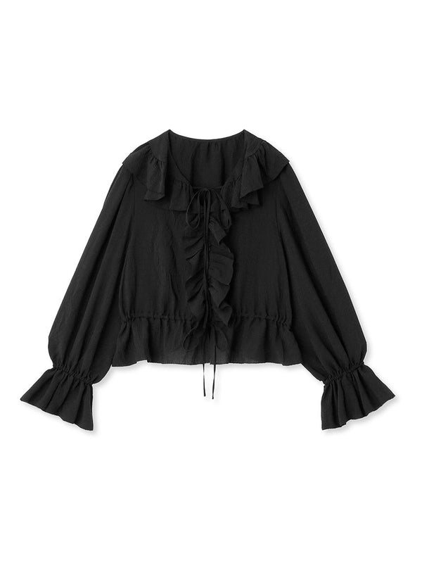 ruffled collar blouse