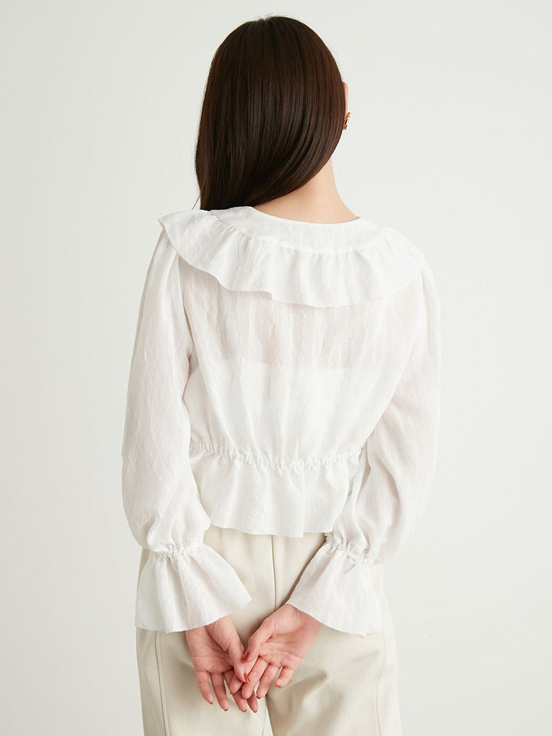 ruffled collar blouse