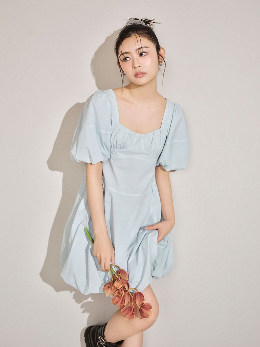 puff sleeve empire mini dress – ULAUNA online