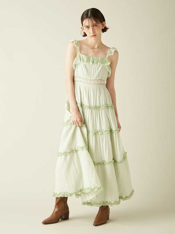 tiered frill camidress