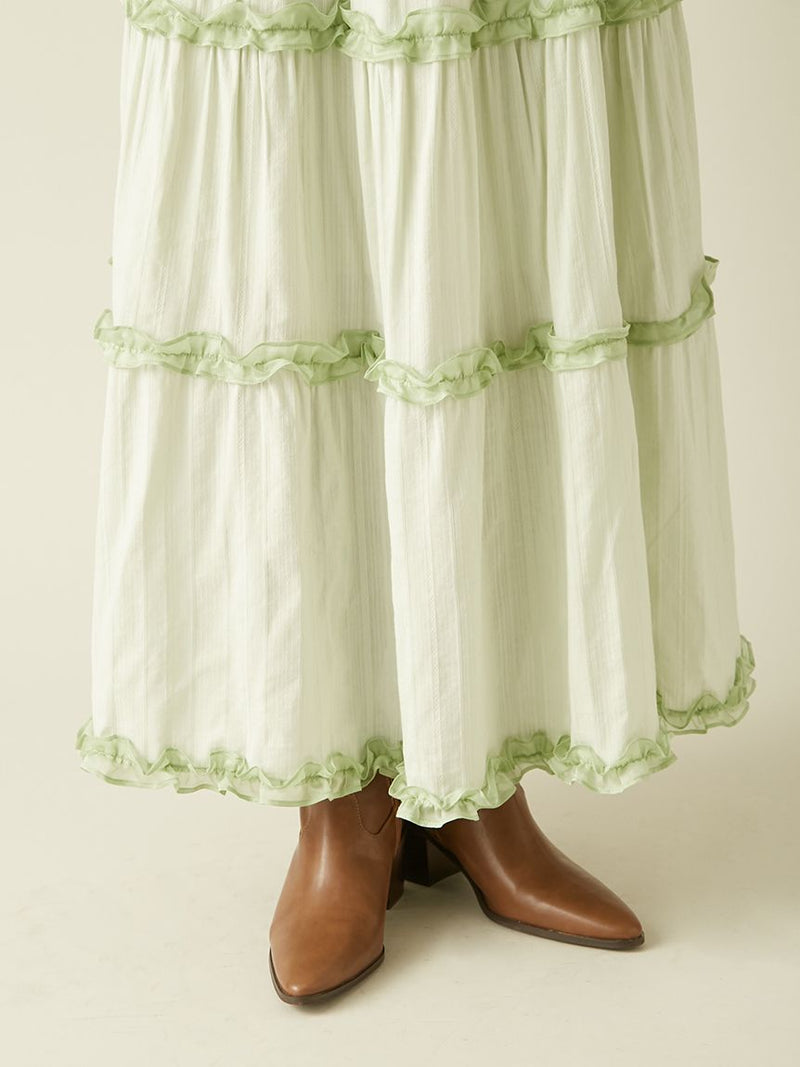 tiered frill camidress