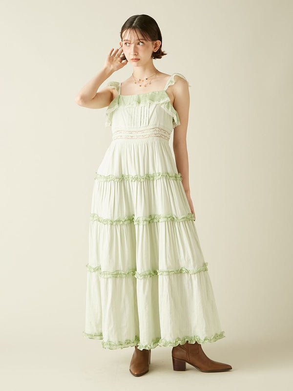 tiered frill camidress