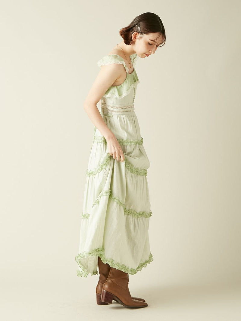 tiered frill camidress