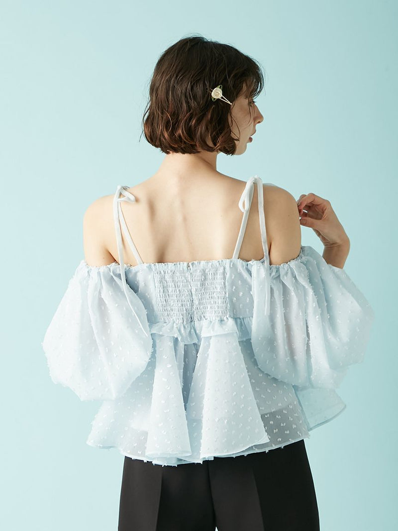 3way jacquard peplum bustier