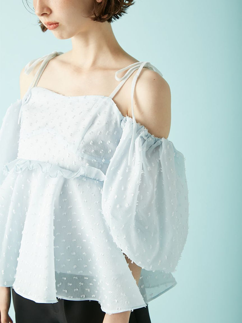 3way jacquard peplum bustier