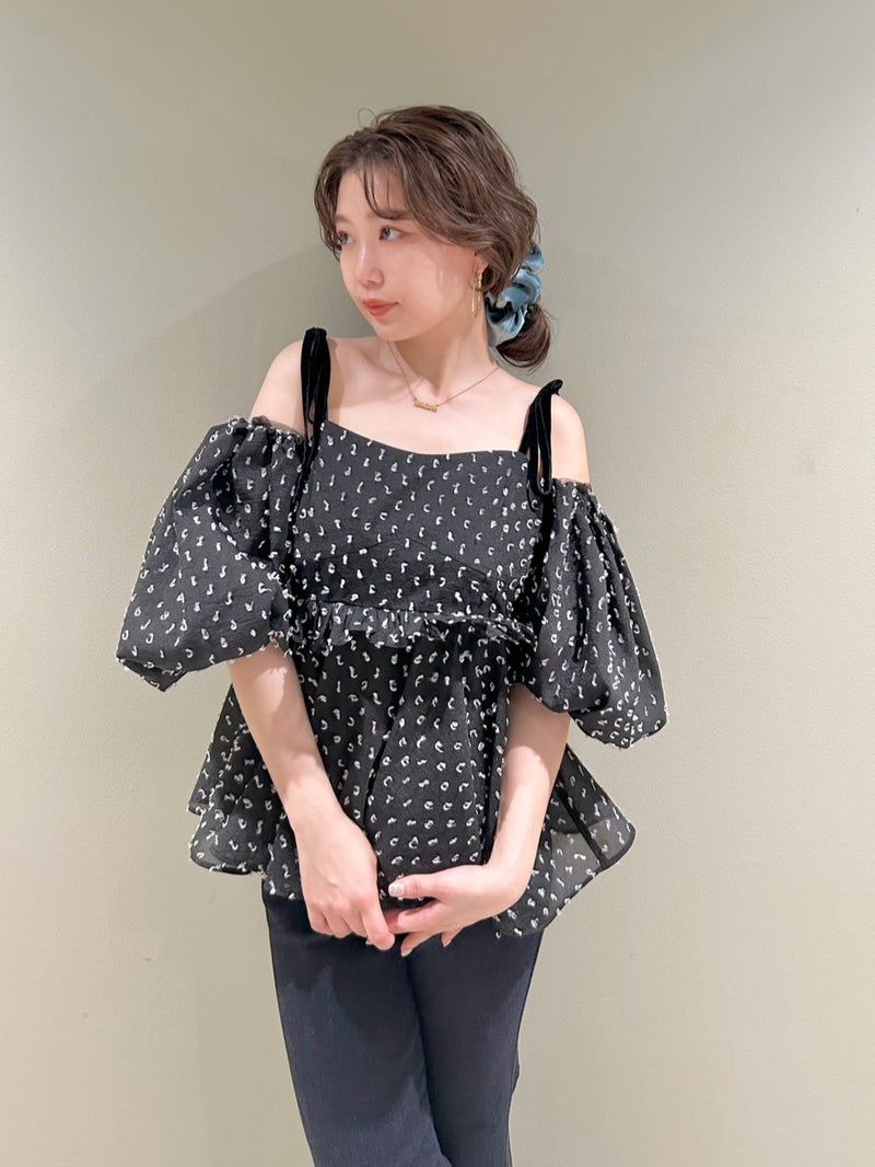 3way jacquard peplum bustier