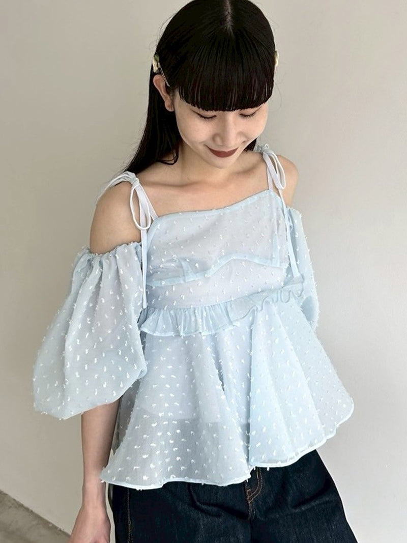 3way jacquard peplum bustier