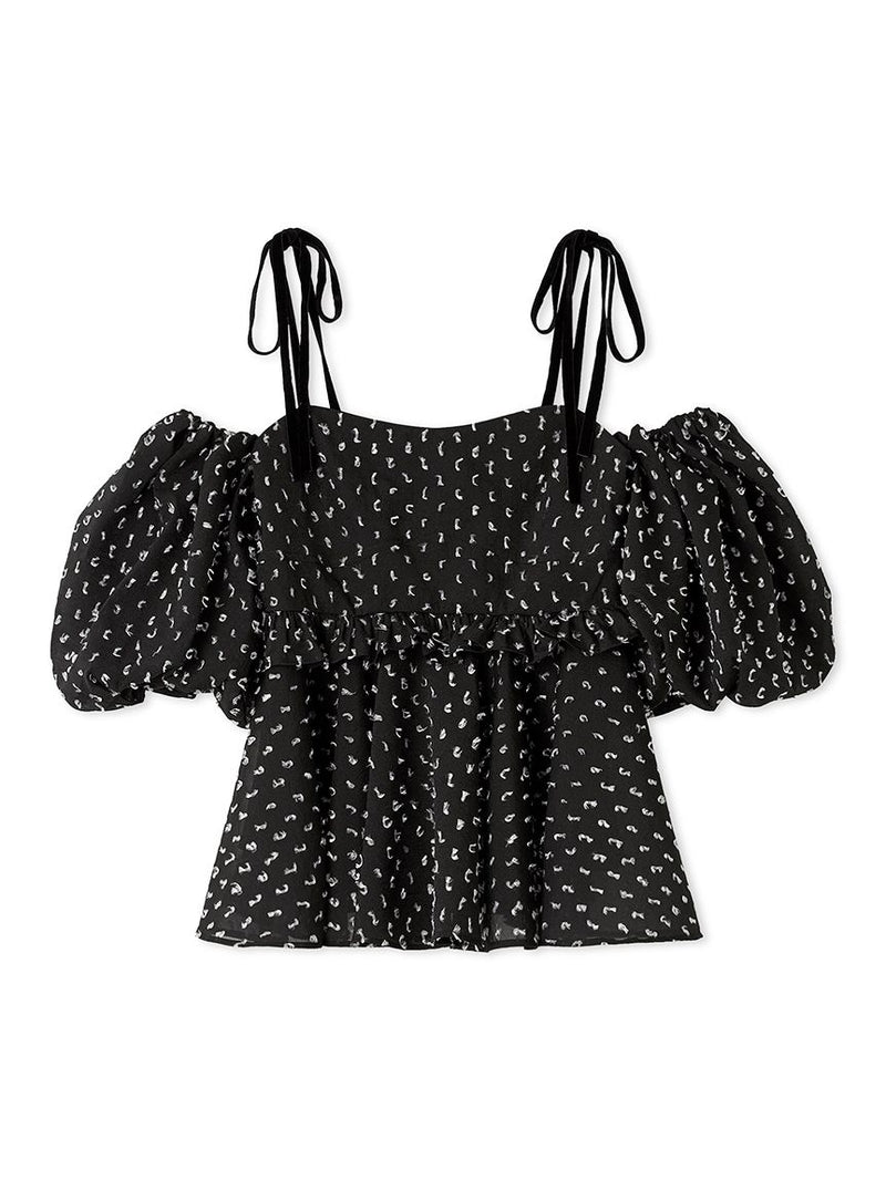 3way jacquard peplum bustier