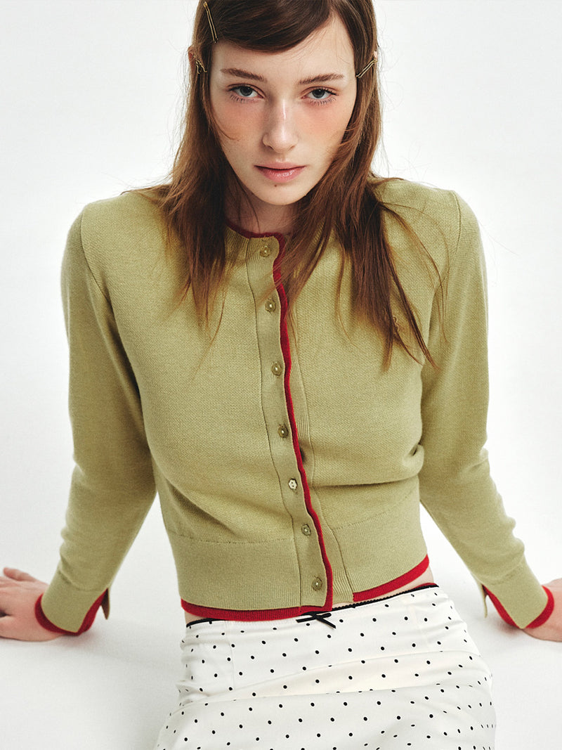 cashmere blend layered cardigan