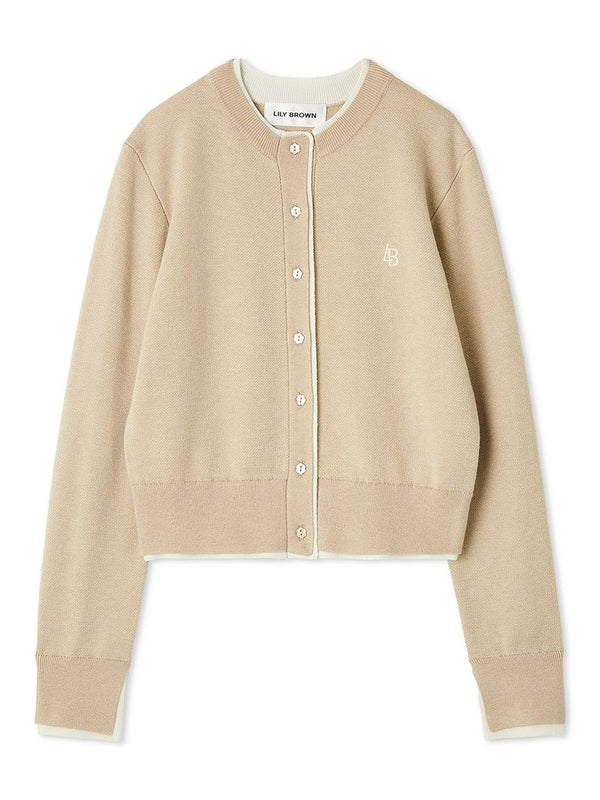 cashmere blend layered cardigan