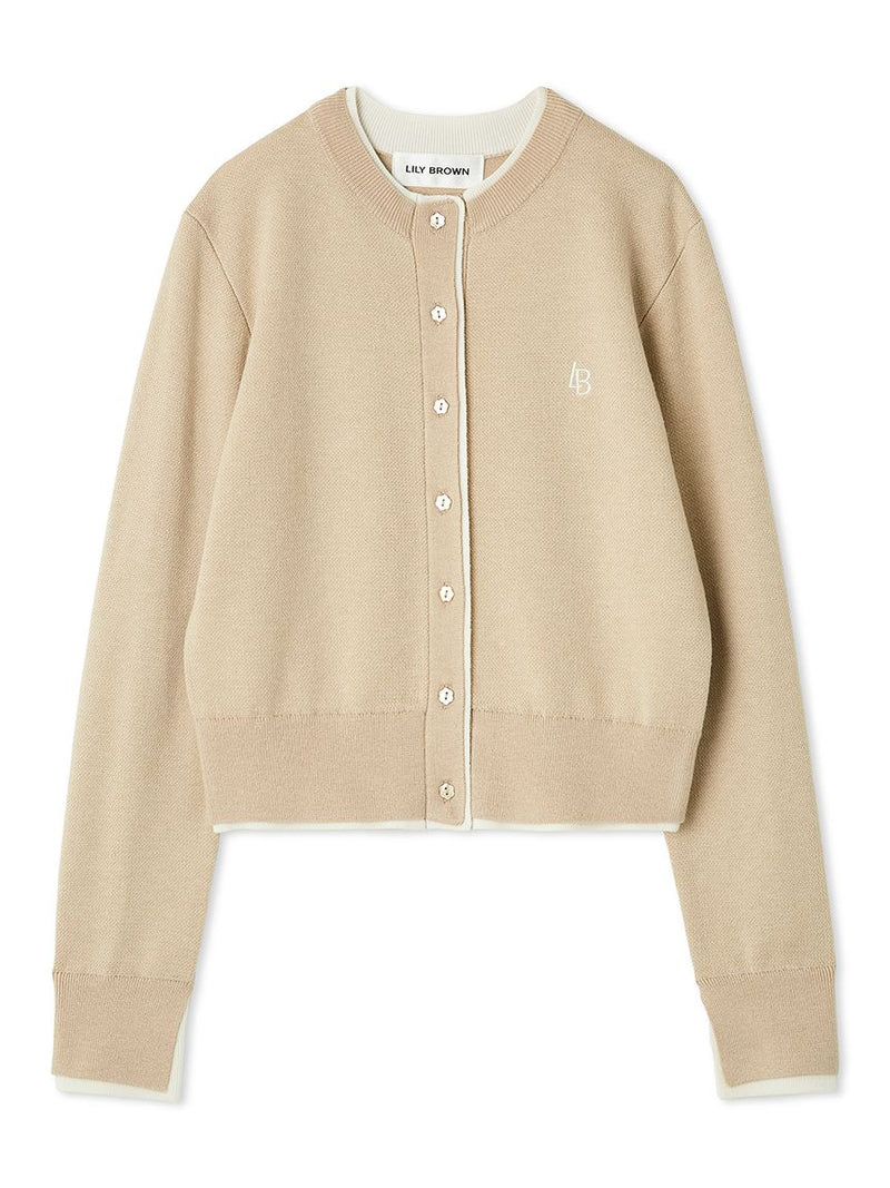 cashmere blend layered cardigan