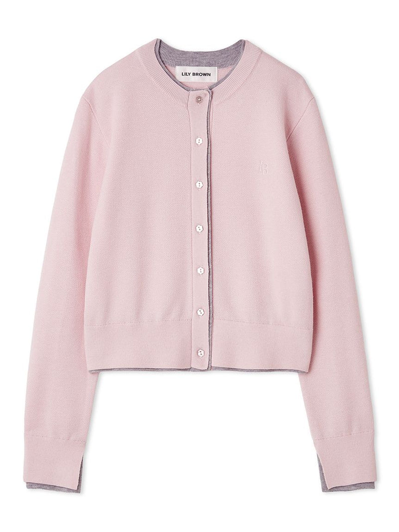 cashmere blend layered cardigan