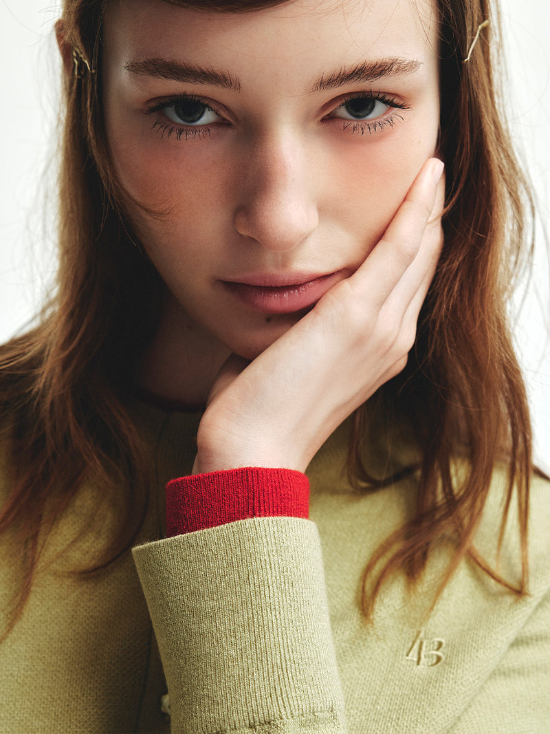 cashmere blend layered cardigan