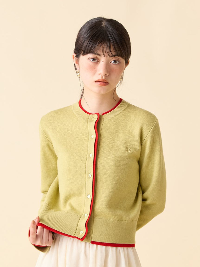 cashmere blend layered cardigan