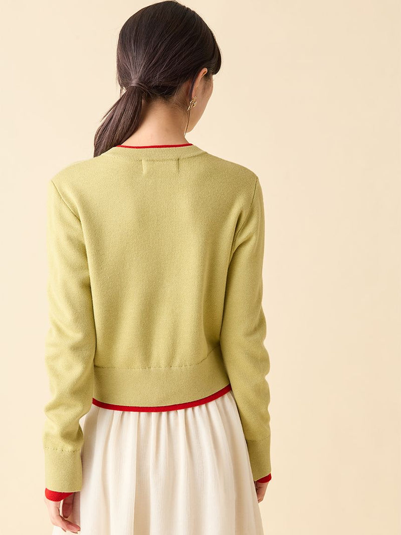 cashmere blend layered cardigan