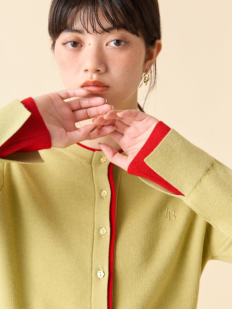 cashmere blend layered cardigan