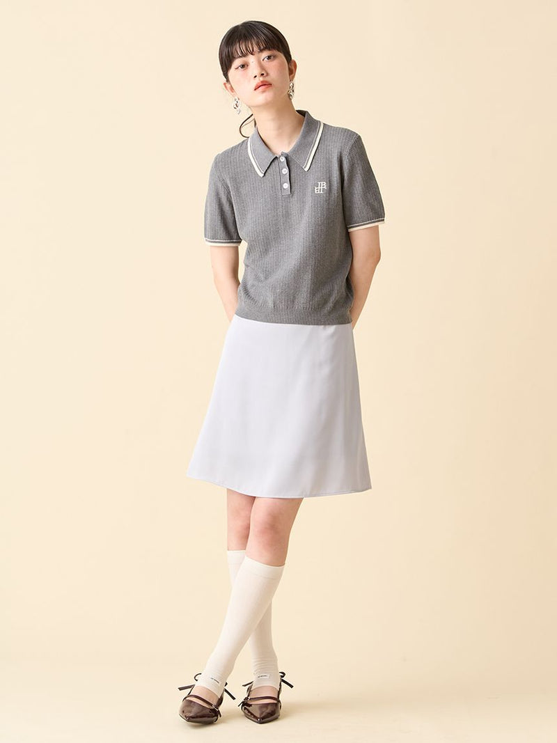 one-point knit polo shirt