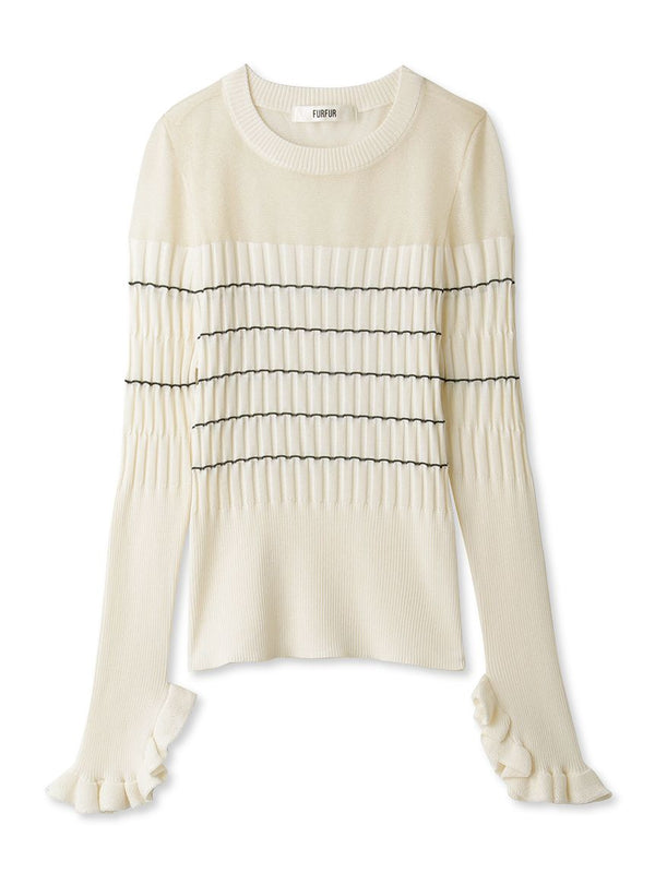 sheer combination pullover
