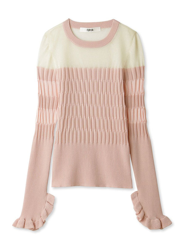 sheer combination pullover