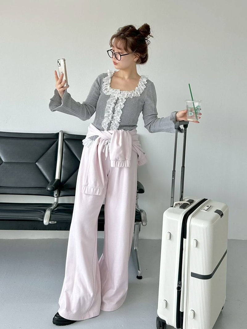 uv-cut wide-leg sweat pants