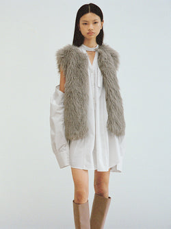 sustainable 2way shirt mini dress