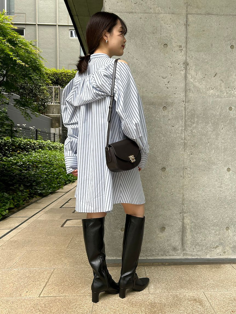 sustainable 2way shirt mini dress