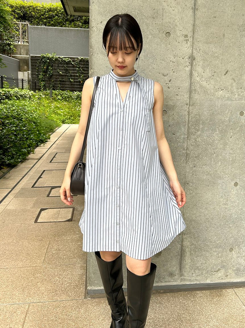 sustainable 2way shirt mini dress