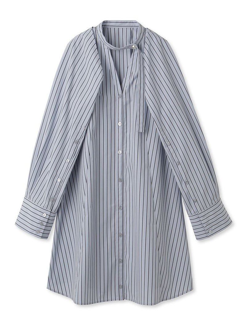 sustainable 2way shirt mini dress