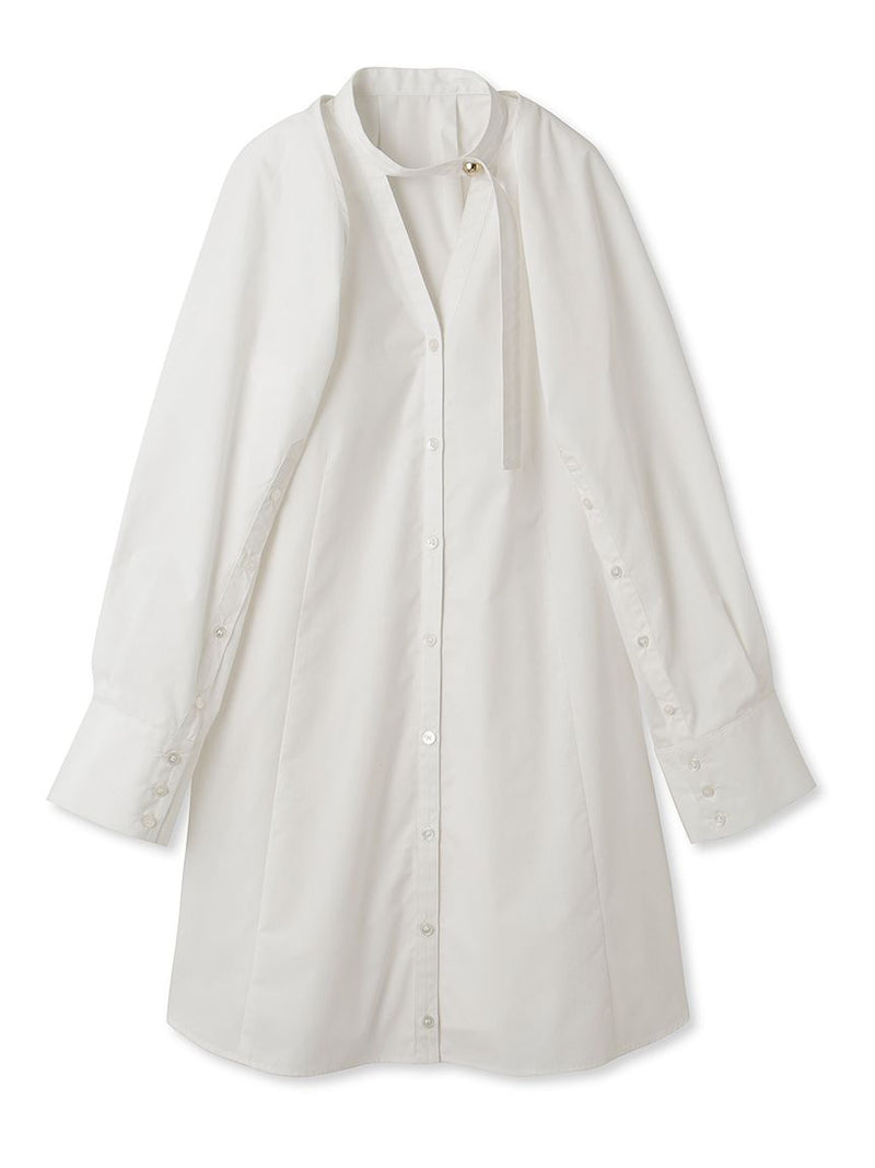 sustainable 2way shirt mini dress