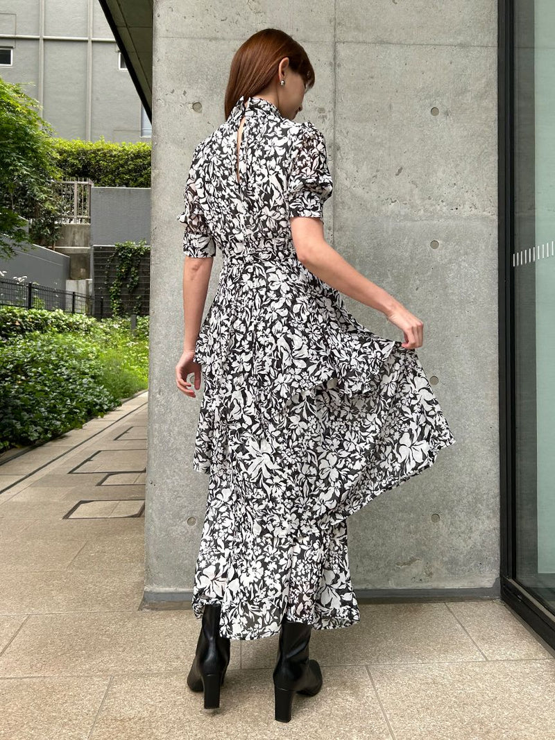 flower print tie dress