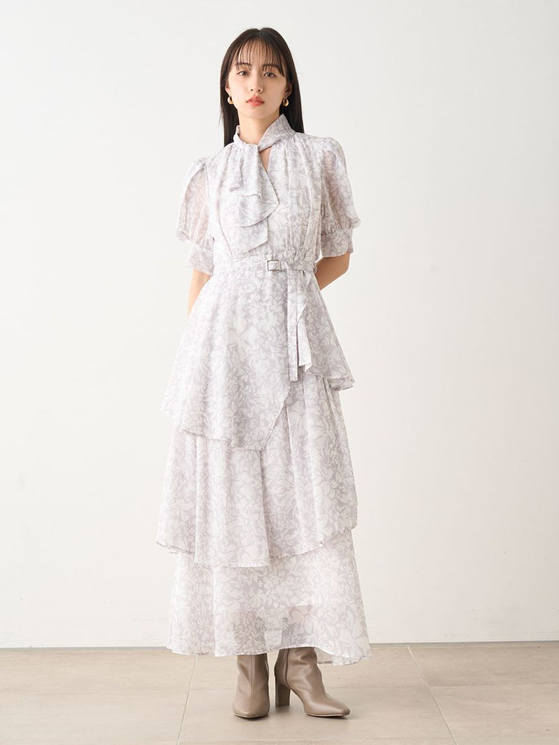flower print tie dress