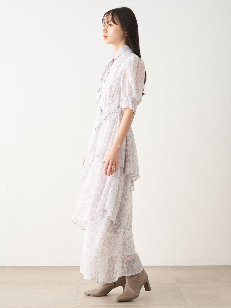 flower print tie dress