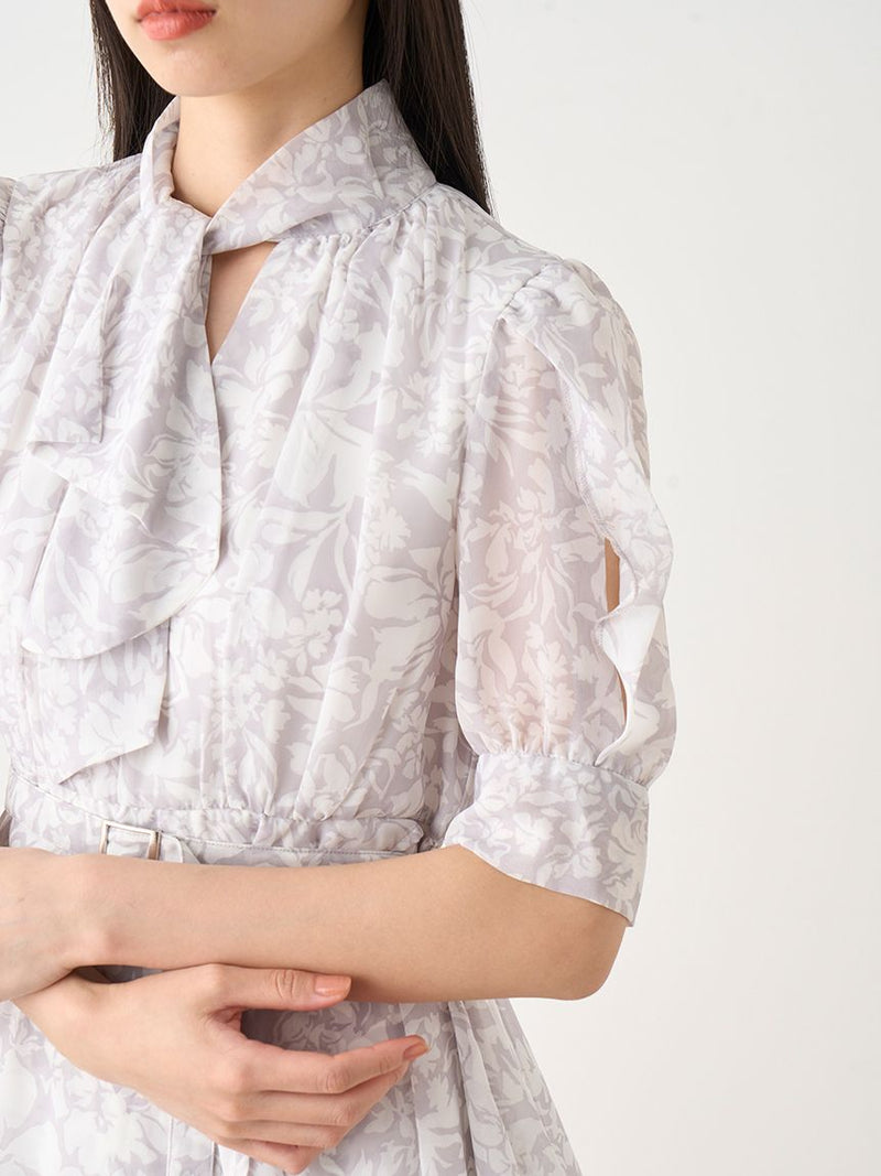 flower print tie dress