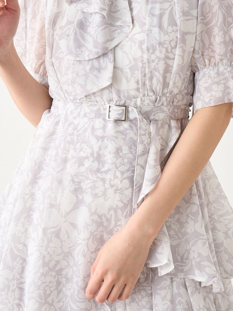 flower print tie dress