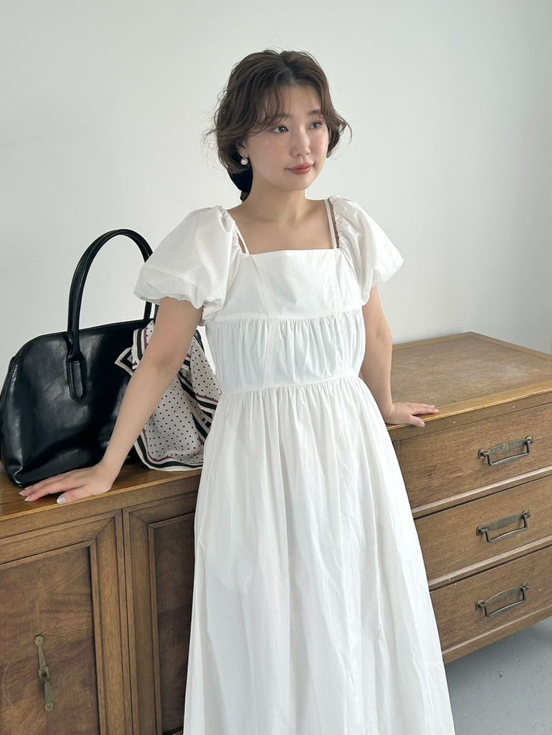off-the-shoulder puff sleeve dress