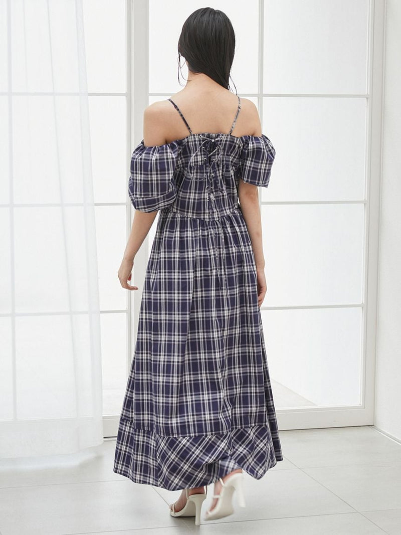 off-the-shoulder puff sleeve dress