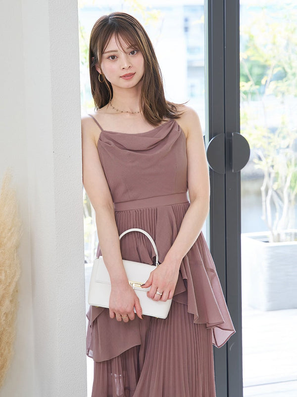 asymmetrical tiered cami dress