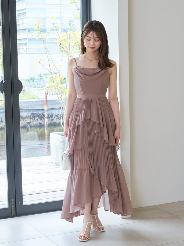 asymmetrical tiered cami dress