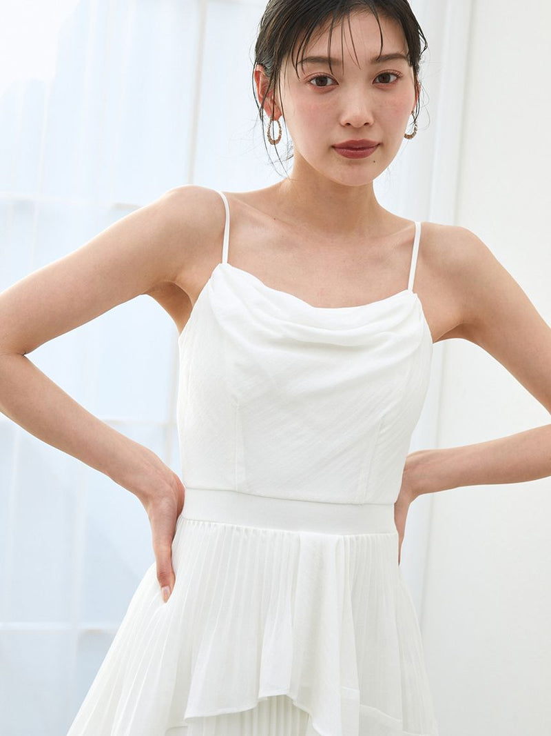 asymmetrical tiered cami dress
