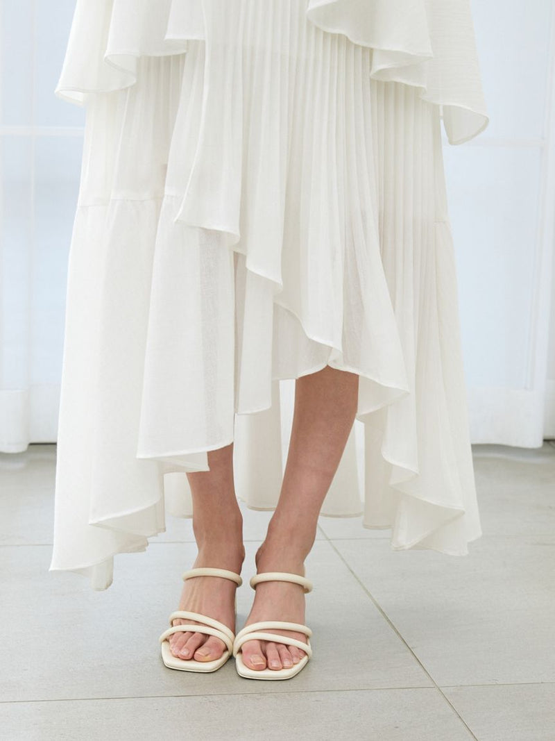 asymmetrical tiered cami dress