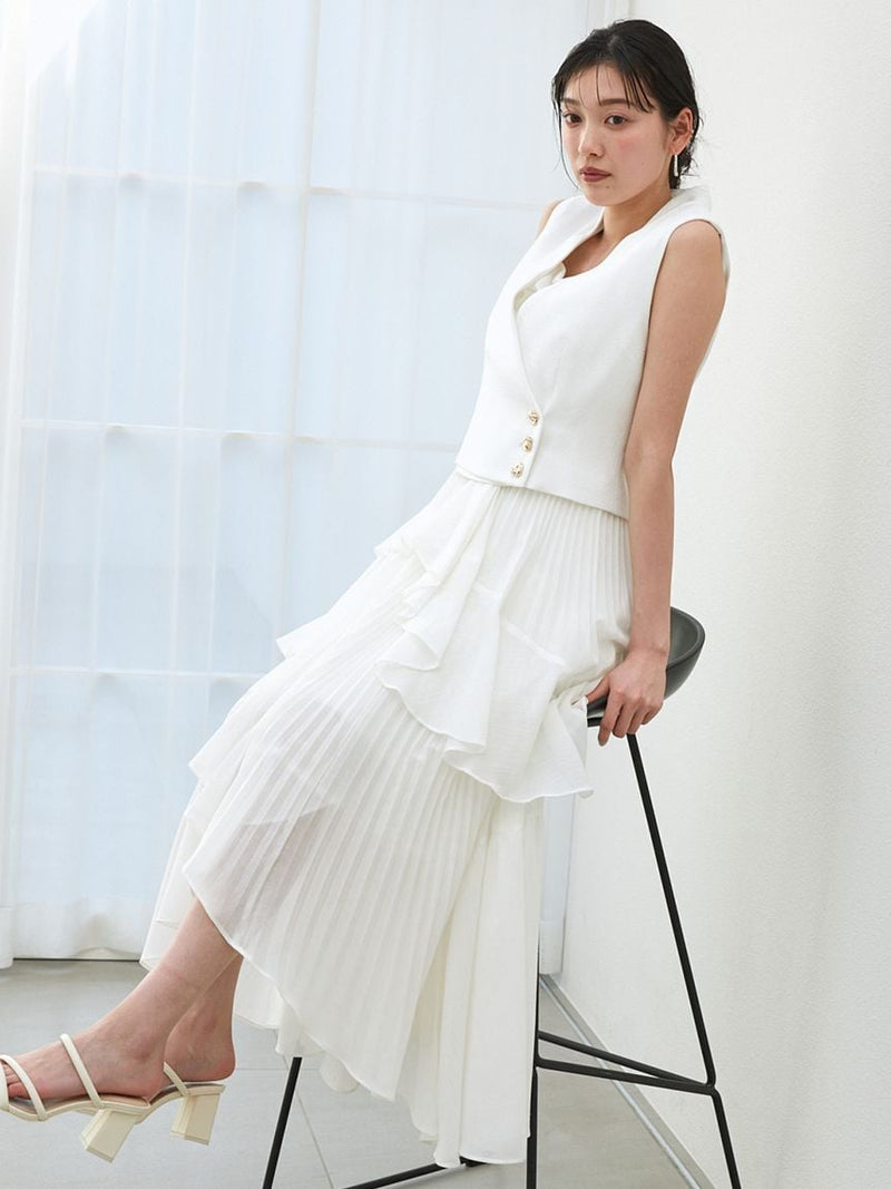 asymmetrical tiered cami dress