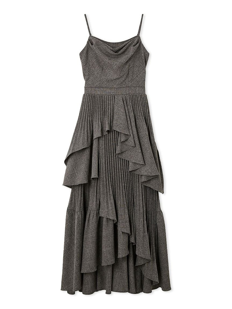 asymmetrical tiered cami dress