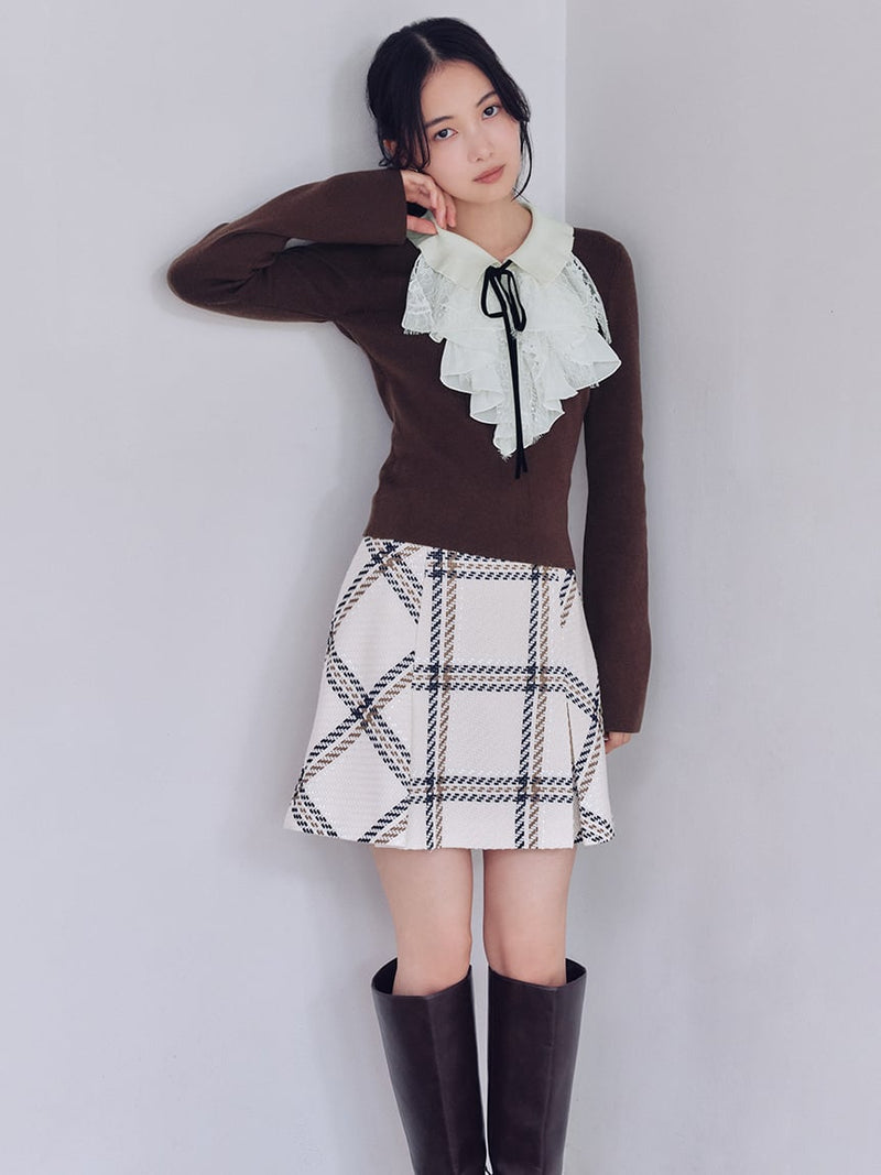 roving check mini skirt – ULAUNA online