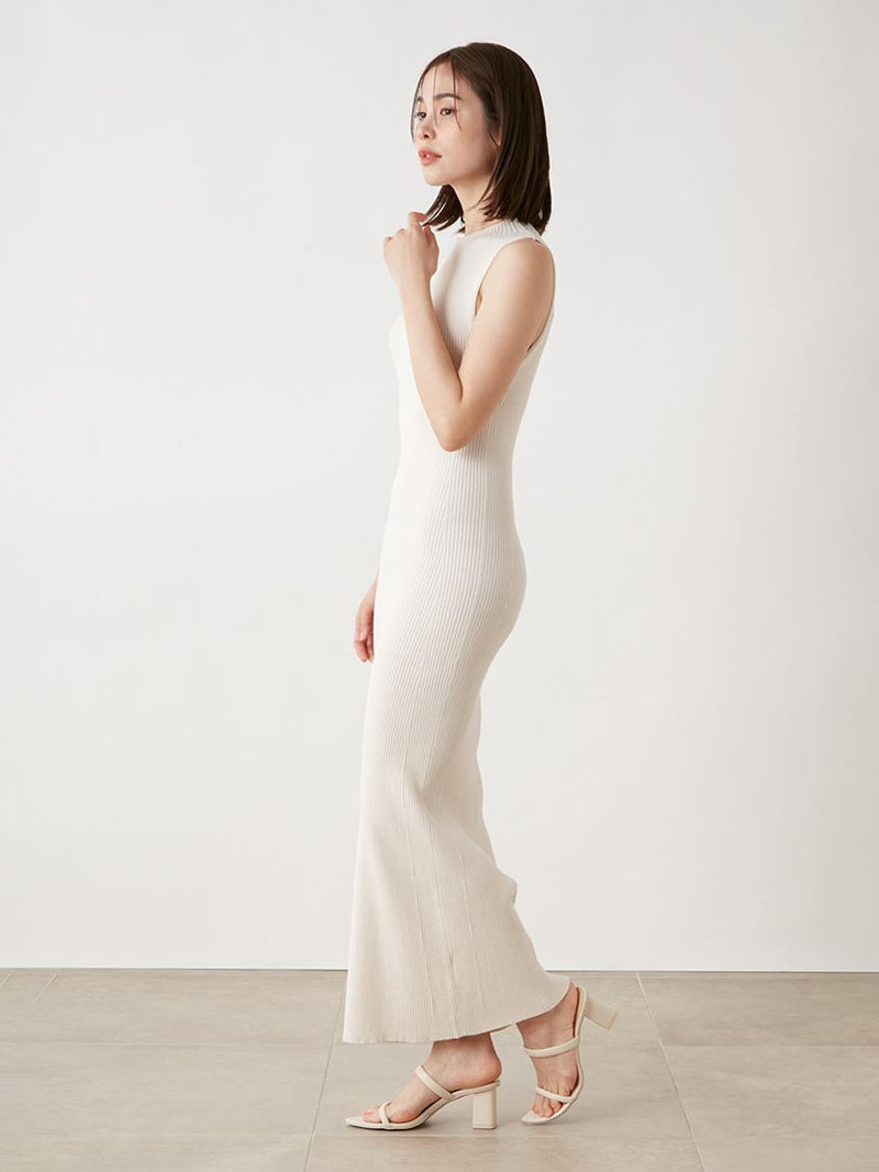 tulle with rib knit dress